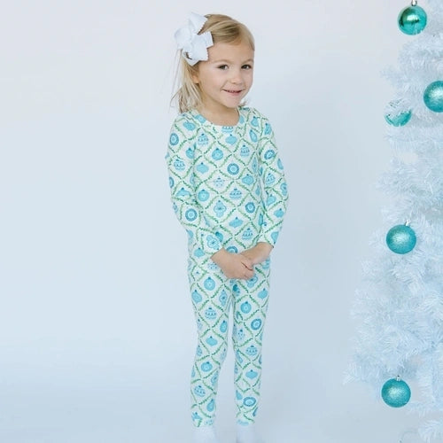 Blue Ornament Toddler Pajamas