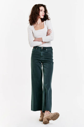 High Waist Cutoff Straight Jeans in 3 Colors