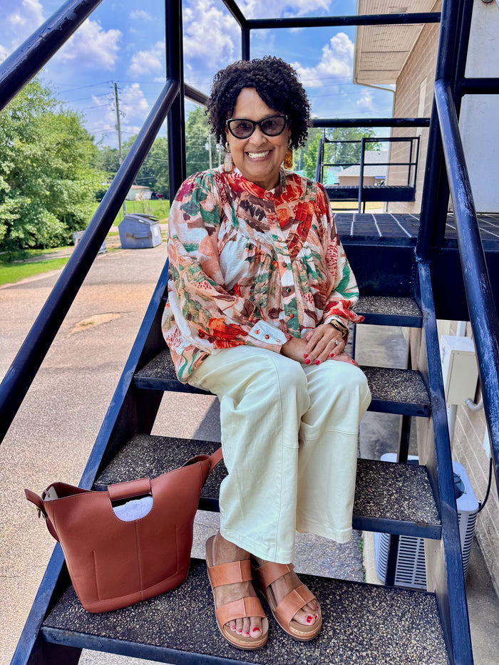 The Abstract Floral Blouse