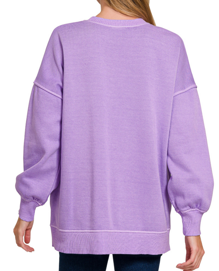 The Pigment Dye Pullover in Curvy