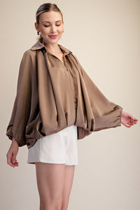 F26 Pleated Bomber Jacket
