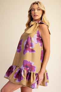 F26 Stunning Tie Neck Dress