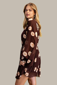F26 Polka Pleated Dress