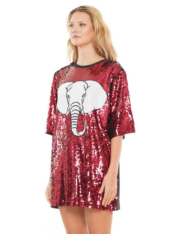 Game Day Sequined Elephant Dress