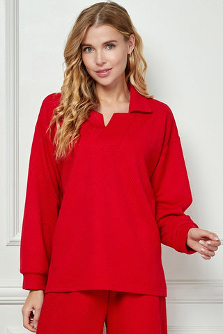 Multiples: Shimmer Button Down Top Small-XL in 2 colors