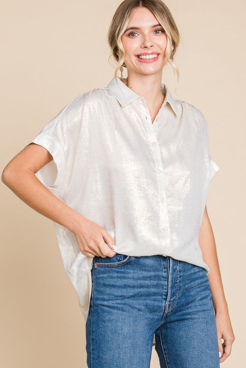 Something Extra Button Down Blouse in 2 colors