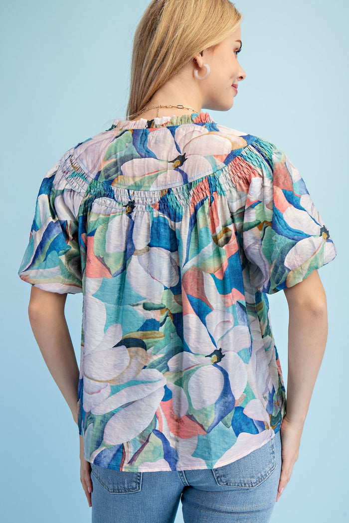 S26 Abstract Floral Top