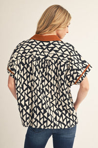 F26 Geo Print Top