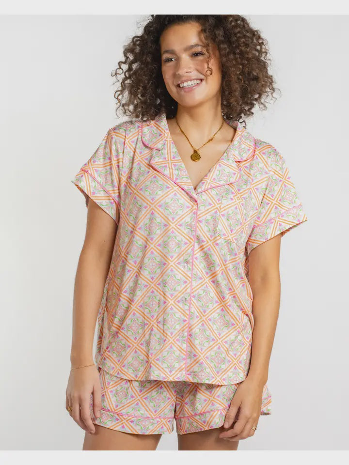 S26 Verona Button Up Sleep Shirt