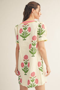 S26 Pink Florals Dress