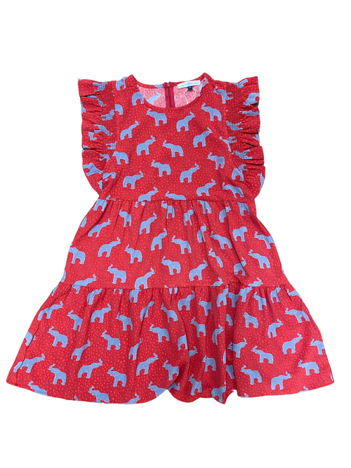 Everly Dress in Elephant Print