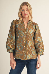 F26 Paisley Jacquard Top