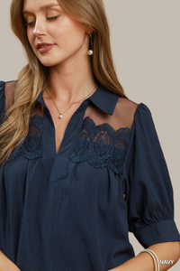 F26 Sheer Detailed Top