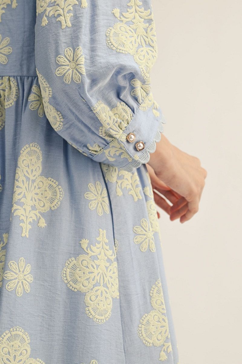 S26 Embossed Floral Dress