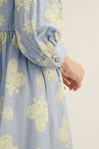 S26 Embossed Floral Dress