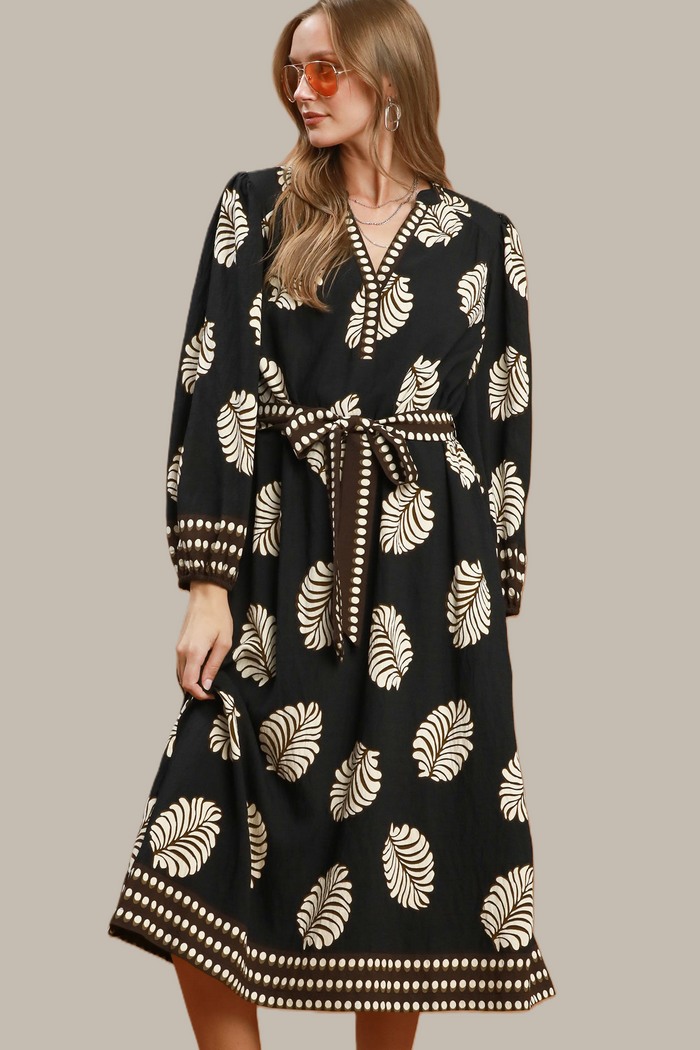 F26 Leaf Midi Dress