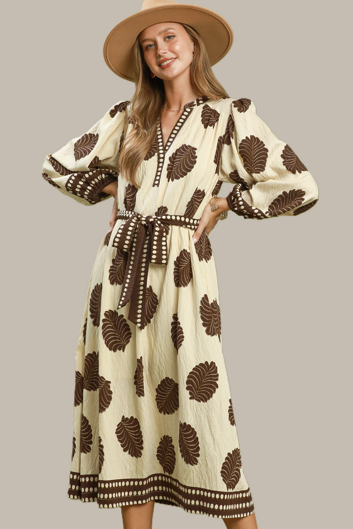 F26 Leaf Midi Dress