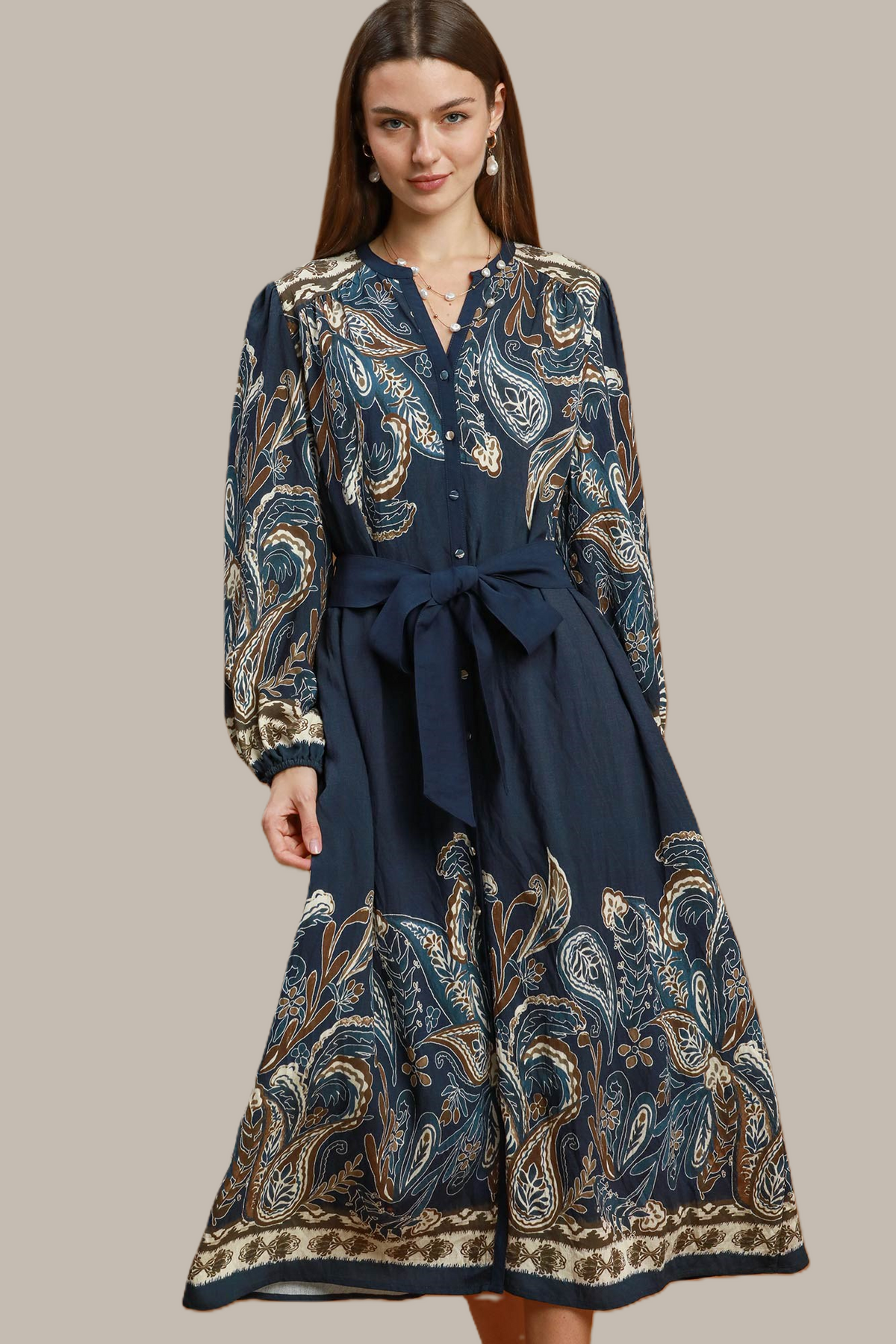 F26 Abstract Border Dress