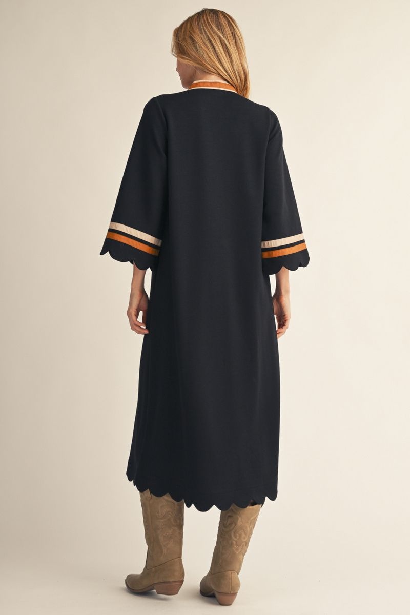 F26 Scallop Detail Dress