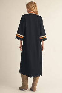 F26 Scallop Detail Dress