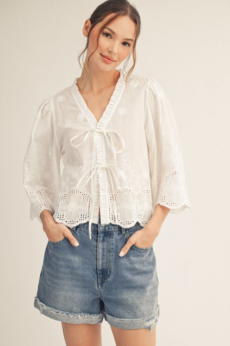 S26 Tie Front Top