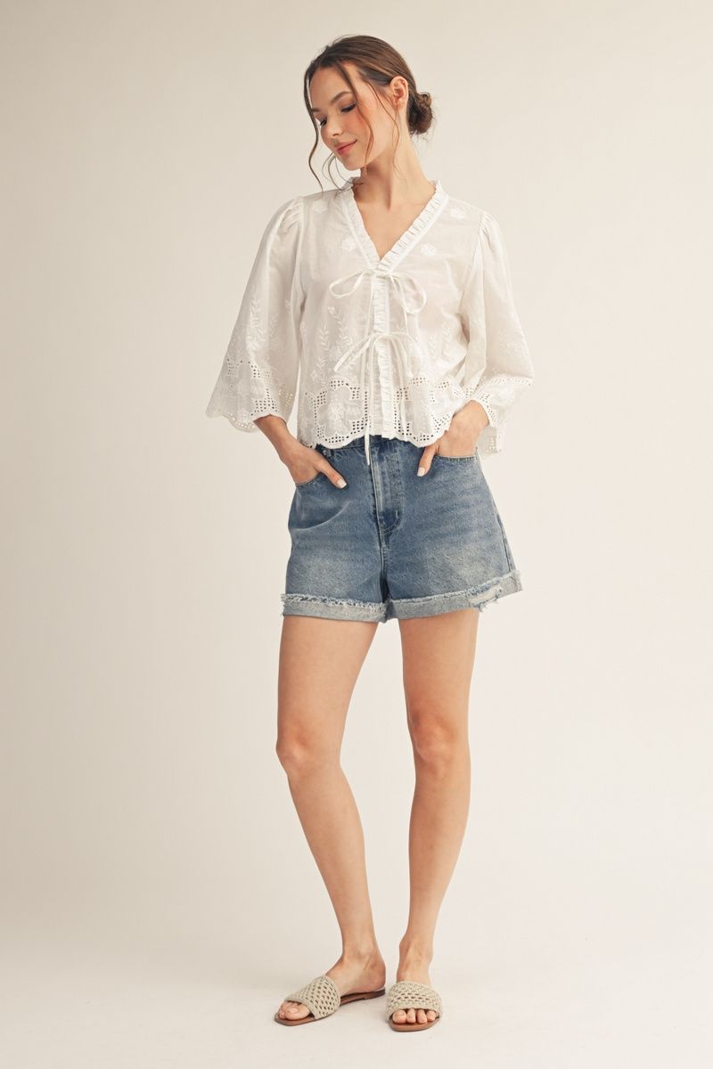 S26 Tie Front Top