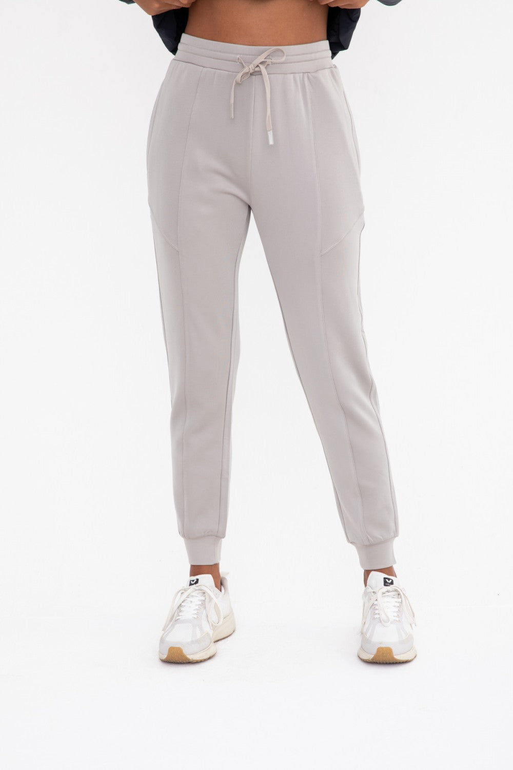 Cuffed Joggers with Zippered Pockets in 2 colors