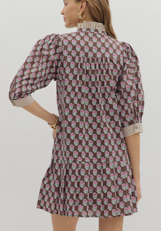 The Brown Floral Dress
