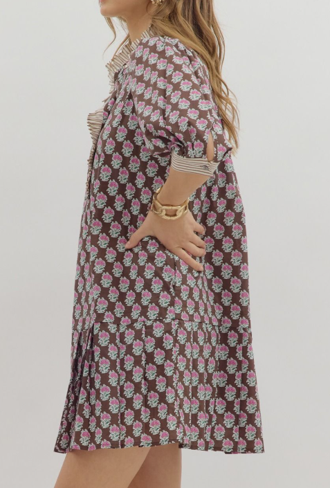 The Brown Floral Dress