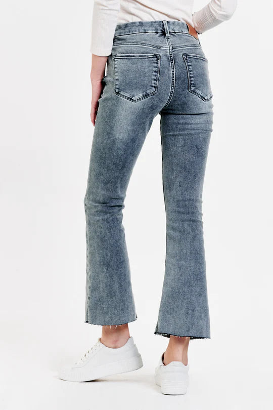 Jeanne Super High Rise Cropped Flare Jeans