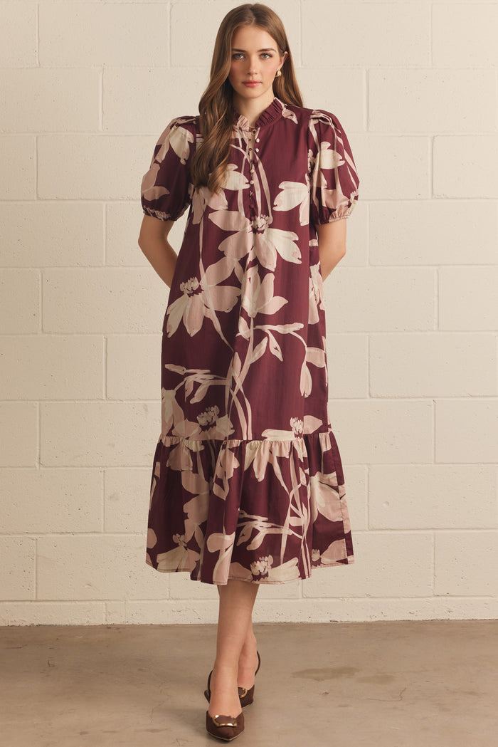 F26 Fall Floral Dress