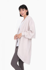 Fur Lined Open Front Cardigan