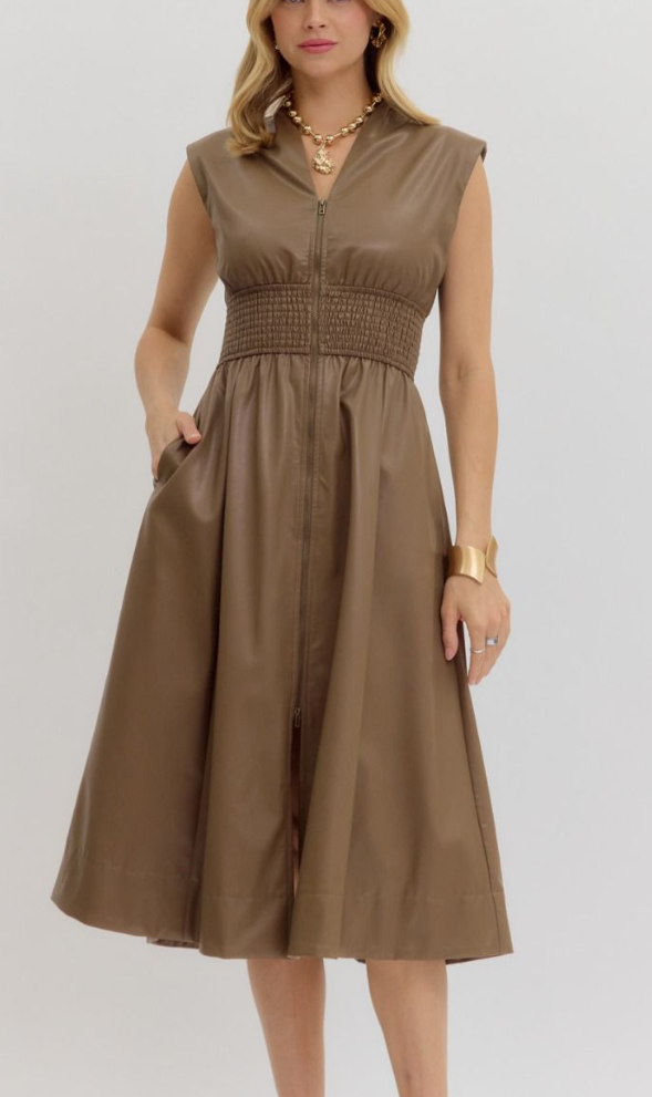 Our Favorite Dress in a  Leather Look