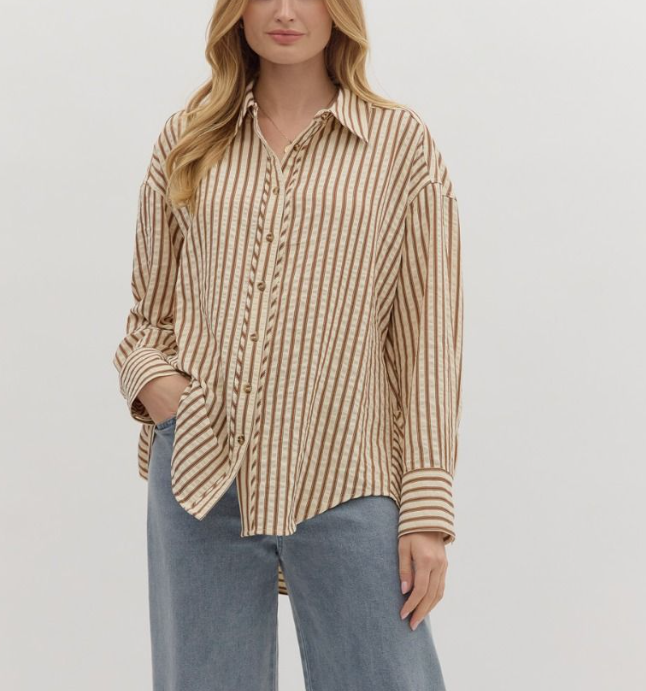 The Lovely Stripe Top in Curvy