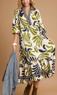 The Boho Leafy Dress