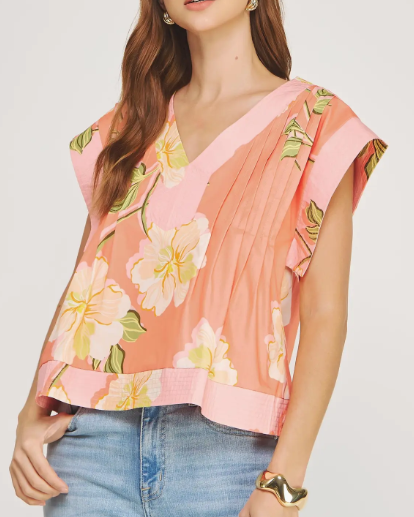 S26 Tropical Hibiscus Top