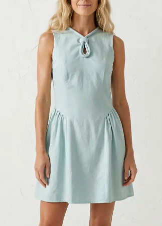 S26 Cord Keyhole Dress