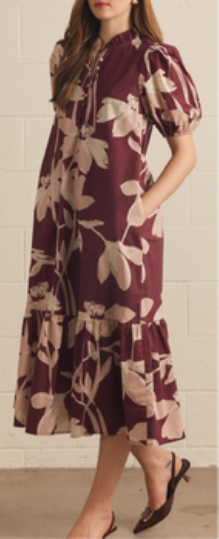 F26 Fall Floral Dress