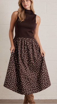 F26 Polka Midi Dress