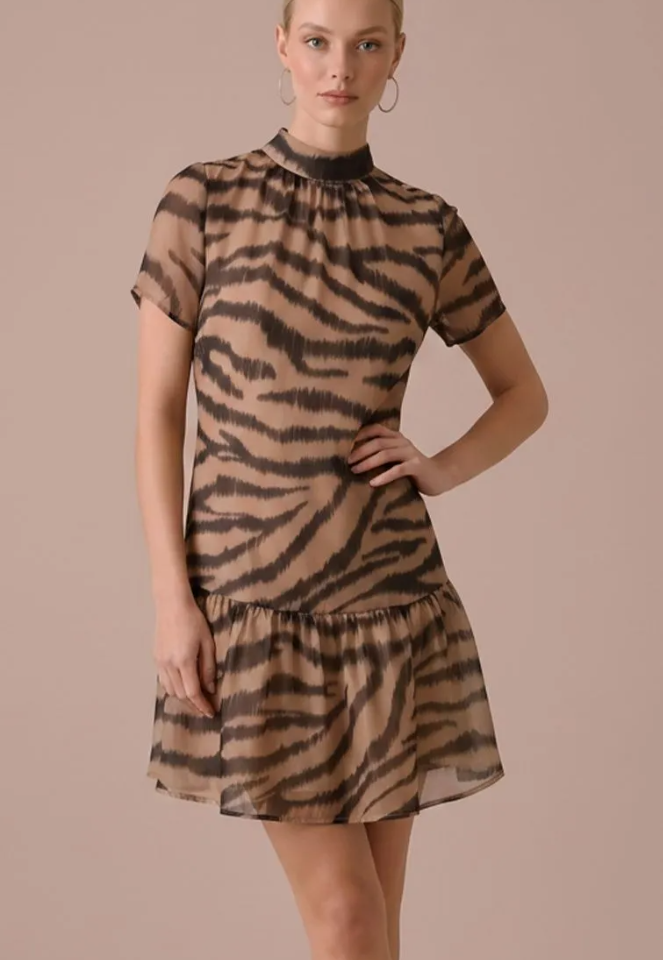F26 Animal Organza Dress