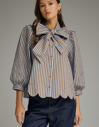 F26 Bows & Stripes Top