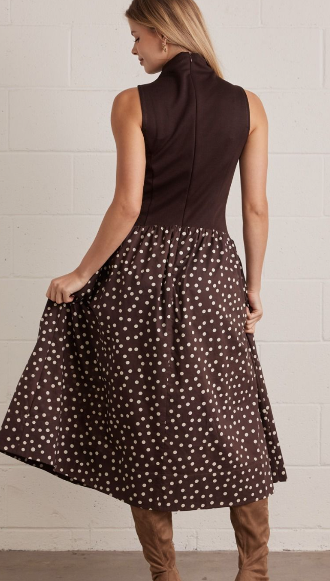 F26 Polka Midi Dress