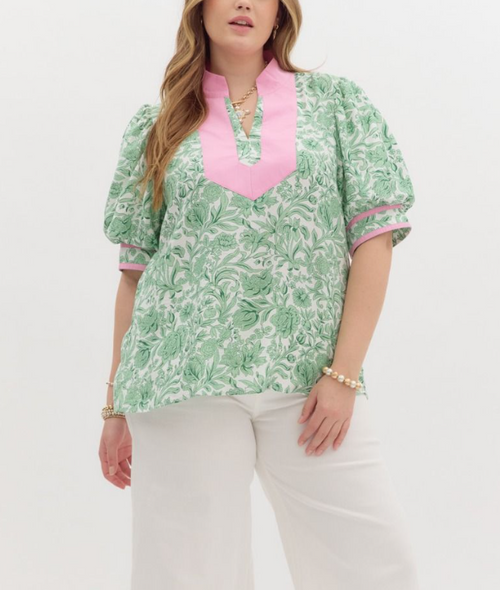 It's A Garden Party Curvy Top