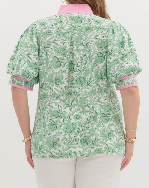 It's A Garden Party Curvy Top