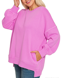 The Pigment Dye Pullover in Curvy