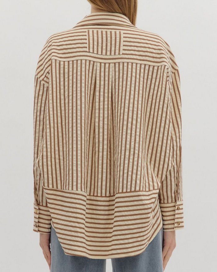 The Lovely Stripe Top in Curvy