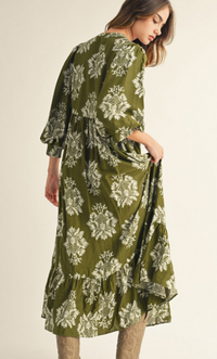 The Boho Olive Dress