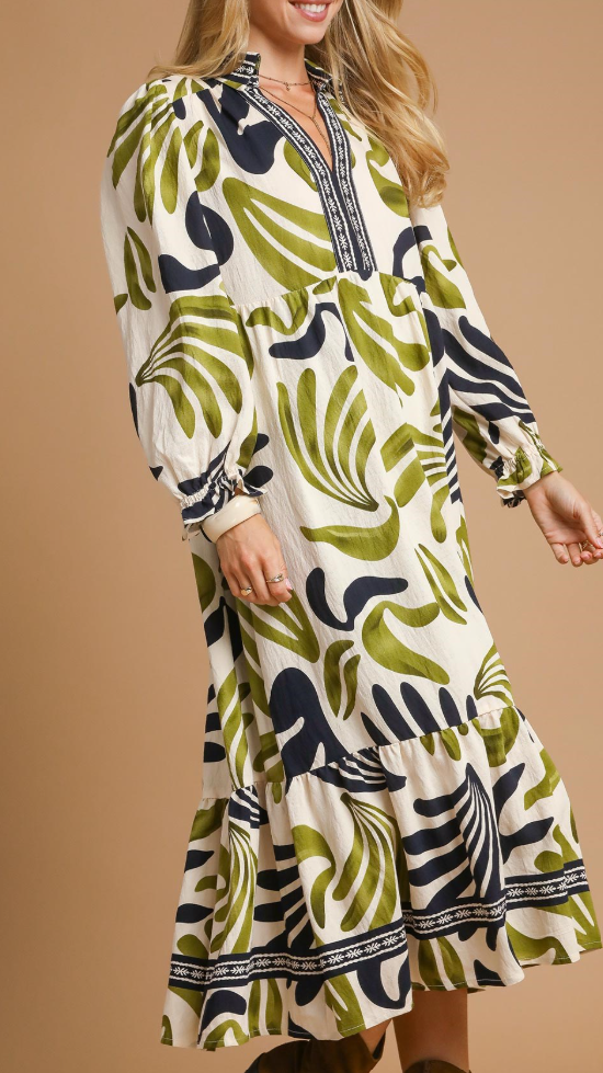 The Boho Leafy Dress