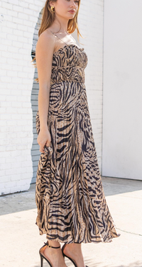 The Satin Zebra Dress