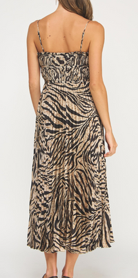 The Satin Zebra Dress